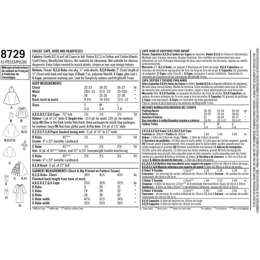 Simplicity sewing pattern